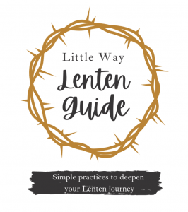 Cover of the Little Way Lenten Guide printable
