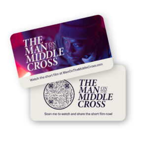 The Man On The Middle Cross Outreach Cards